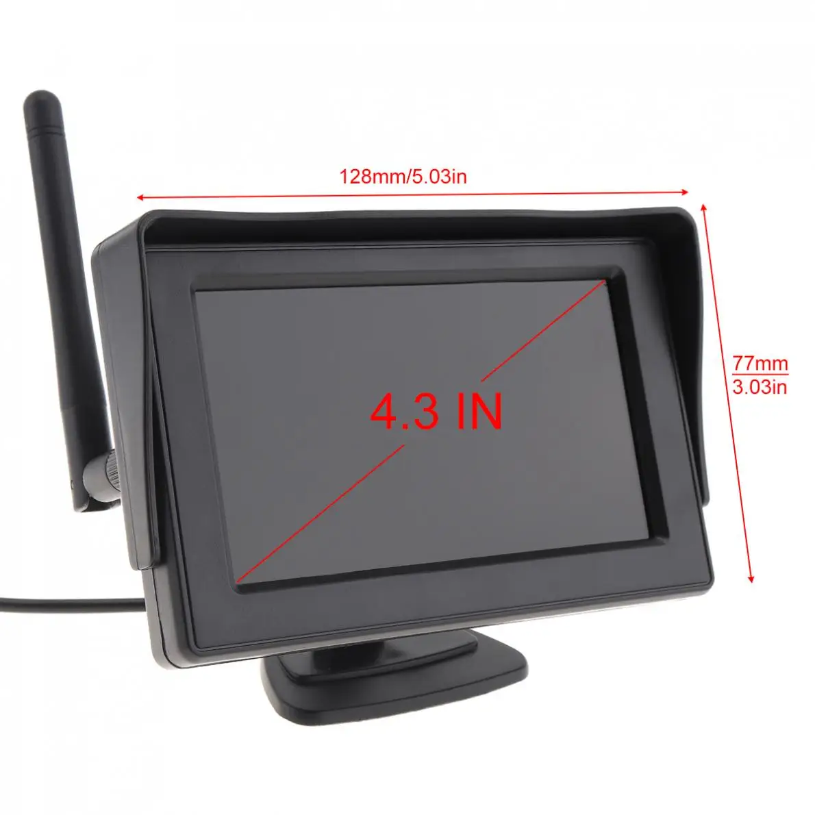 

12V 4.3 Inch HD Wireless Universal Car Rearview Monitor Auto Parking System Built-in Antenna with Camera