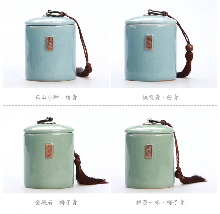 Фарфоровая герметичная керамическая чайная банка, жестяная емкость для хранения фиолетового песка Ruyao Pu'er чай с большим размером чайника