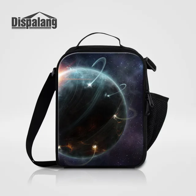 Dispalang Portable Insulated Lunch Bags For School Galaxy Printed Dispalang Portable Insulated Lunch Bags For School Galaxy Printed Men Box Messenger Bag Universe E