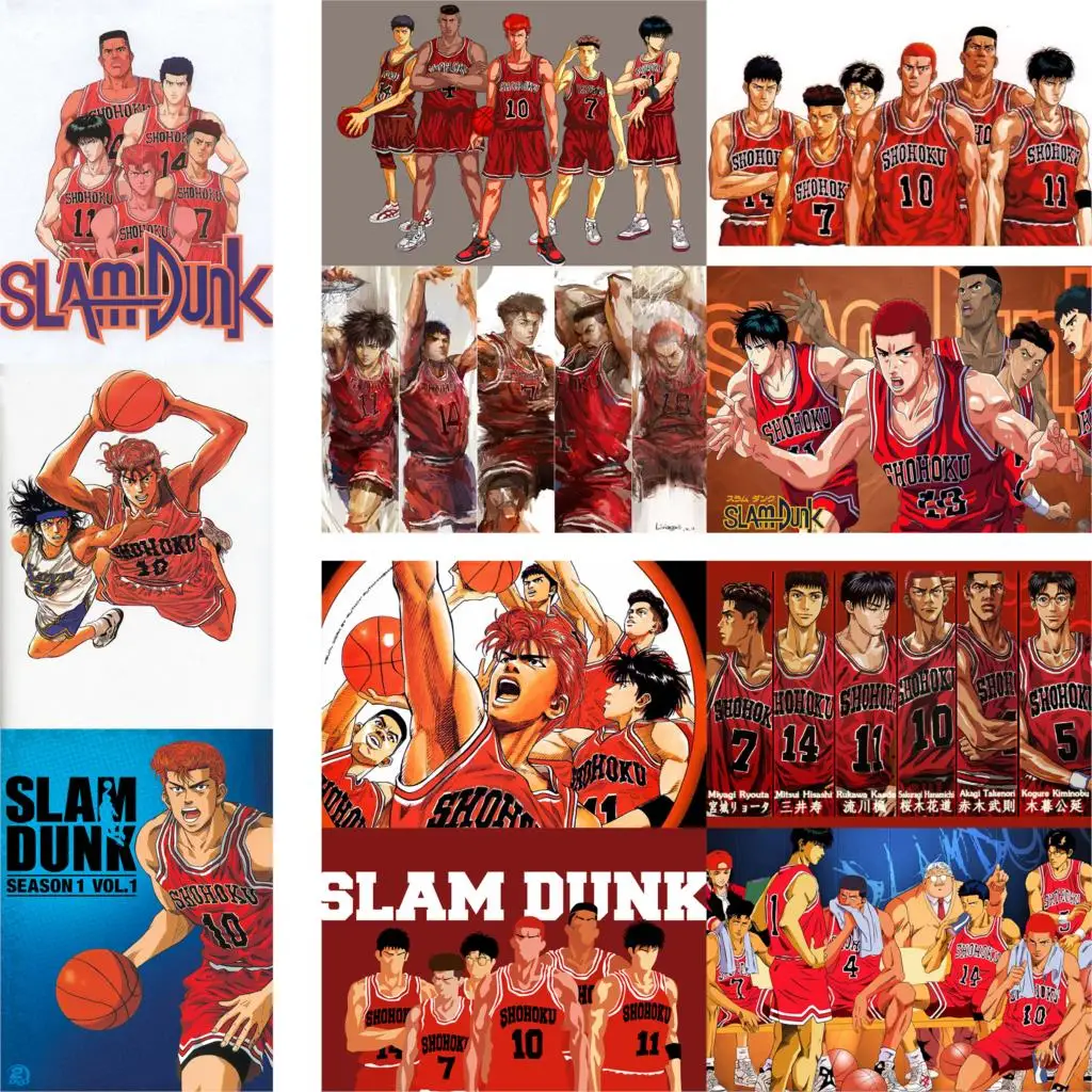 Slam Dunk плакаты настенные наклейки яркие цветные украшения для дома белая бумага с покрытием прямая