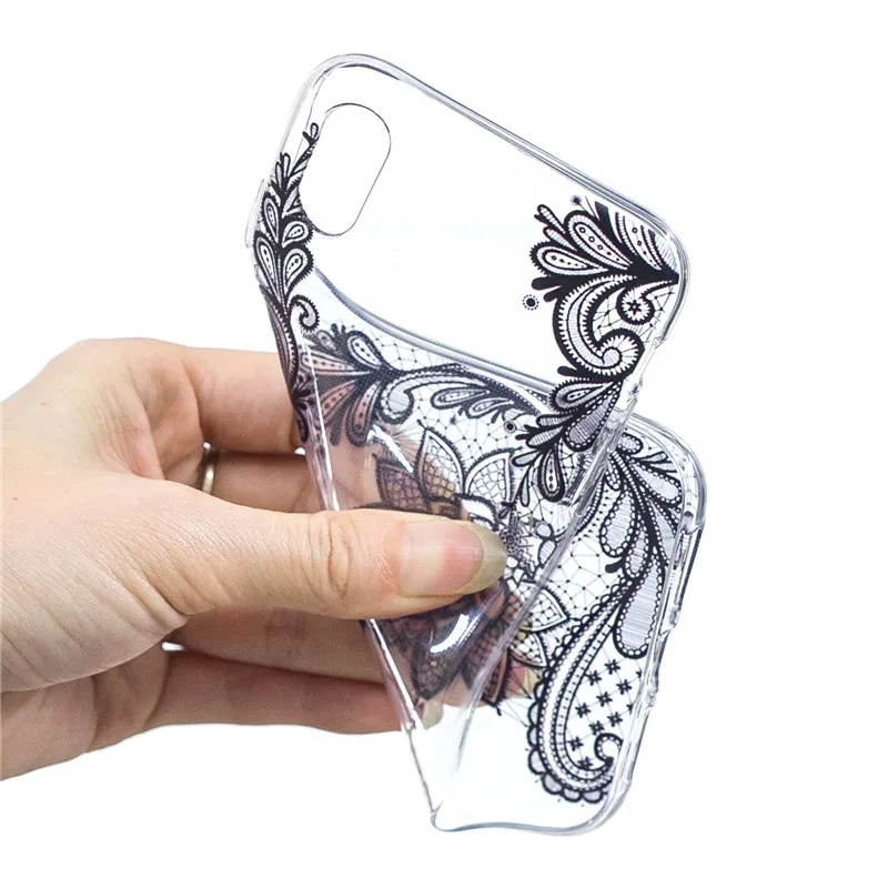 For Coque iPhone XR Case on For Fundas iPhone XR Cases 6.1 inch Cute Cartoon Painted Clear Soft Silicone Case Cover Women Men