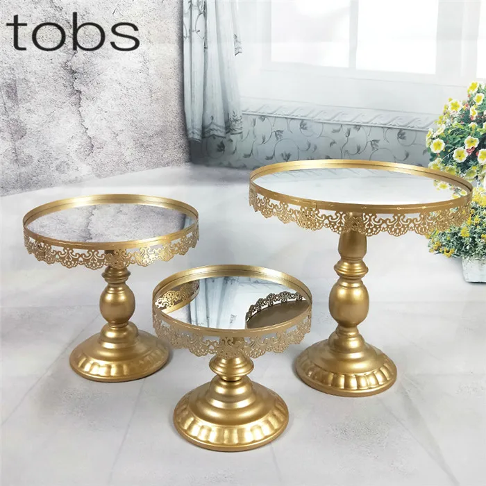 1 шт.-7 шт. зеркало свадебное украшение уровня кекс дисплей золотая металлическая, для подставки для пирожных