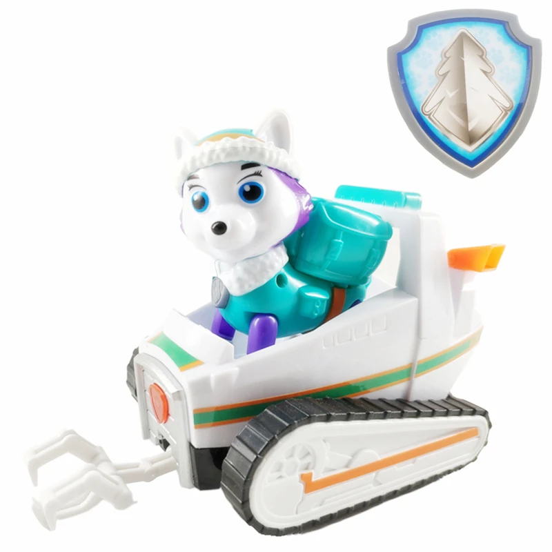 Ceny Nowy pies Patrol pies Everest Puppy wycofać muzyka Patrol samochód Patrulla Canina zabawki lalka z pvc model postaci zabawki prezent dla dzieci