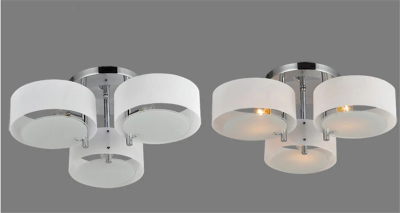 

Modern minimalist creative led acrylic ceiling lamp bedroom warm restaurant are three head hanging lamps