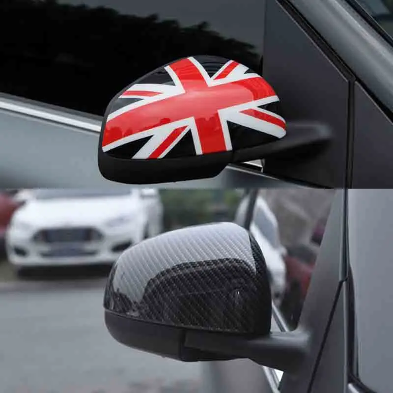 

2pcs Door Rear View Mirror Covers housing Stickers trim frame part for Benz smart 451 453 fortwo forfour 2015 2016 2017 2018