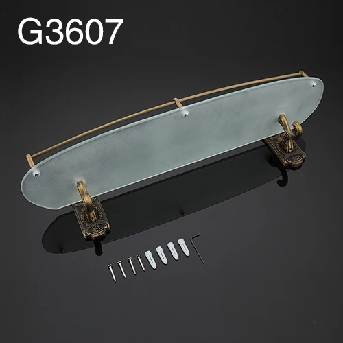 GAPPO настенные полки для ванной комнаты из нержавеющей стали стеклянные держатели для ванной двухслойная полка для хранения полотенец вешалка для душа - Цвет: GA3607