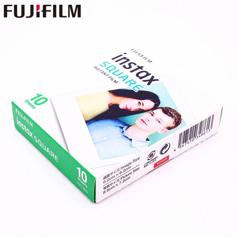 Подлинная Fujifilm Instax 10 Лист квадратная белая кромка пленка фотобумага для Instax квадратный SQ10 Гибридный поделиться SP-3 SQ камера