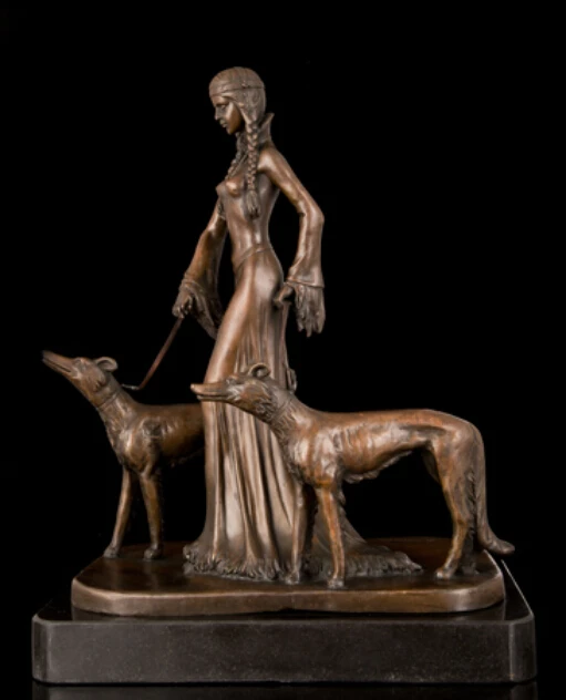 

free Home furnishings decorated bronze figure bronze sculpture crafts Continental shepherdess fast