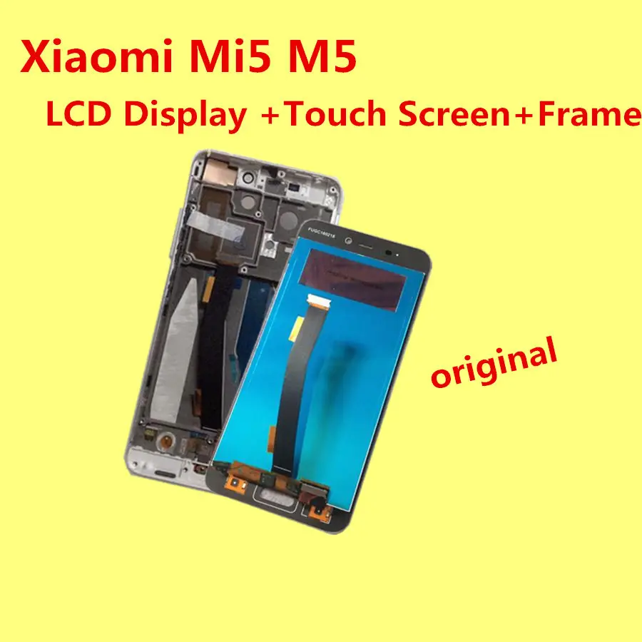 Original for Xiaomi Mi5 M5 LCD Display Touch Screen frame Tools Digitizer Glass Lens Assembly Replacement