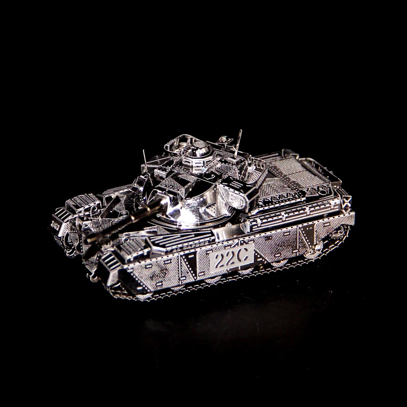 3D металлические Пазлы Модель серебряного цвета Chieftain Tank MK50 Развивающий Пазл игрушки самостоятельно/влюбленные Друзья Детские элегантные подарки