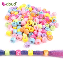 100 шт./пакет Детские красочные плетение шарик для волос Пластик, дредлоки, для увеличения объема, шарик для волос s ободки для волос для плетения наращивание волос