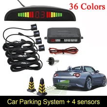 4 sensores de estacionamento de display LED car veículos Auto backup reversa sistema de radar de alarme, monitor do sistema detector de luz de fundo