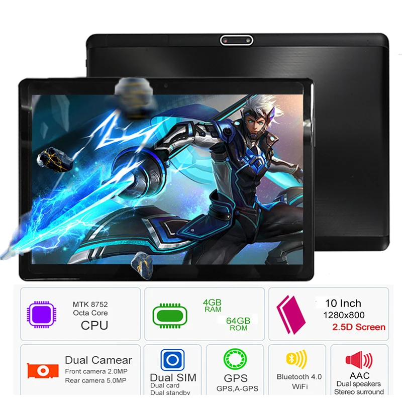 

Free Shipping Super PC Android 8.0 OS 10 inch Tablet PCs 3G 4G LTE Octa Core RAM 4GB ROM 64GB 1280*800 IPS Smart Phone Tablet PC