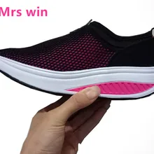 Новинка года; летняя стильная женская обувь для бега; сетчатая обувь с цветочным принтом; женская обувь на танкетке; Zapatillas Deportivas Mujer