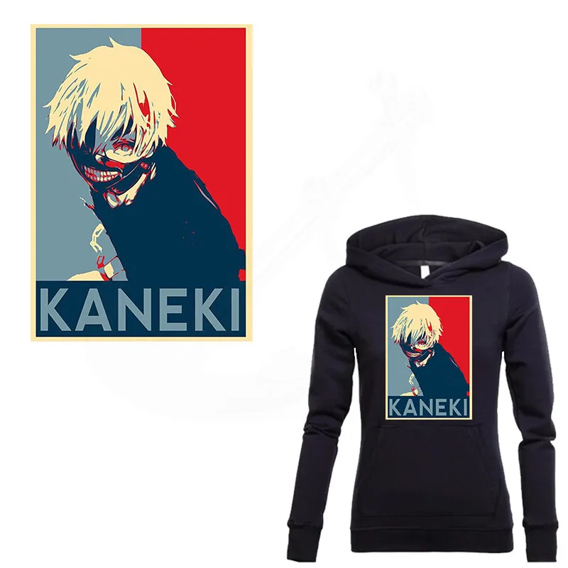

Popular anime Tokyo Ghoul Iron-On patches for clothes DIY T-shirt clothing patches Thermal transfer sticker