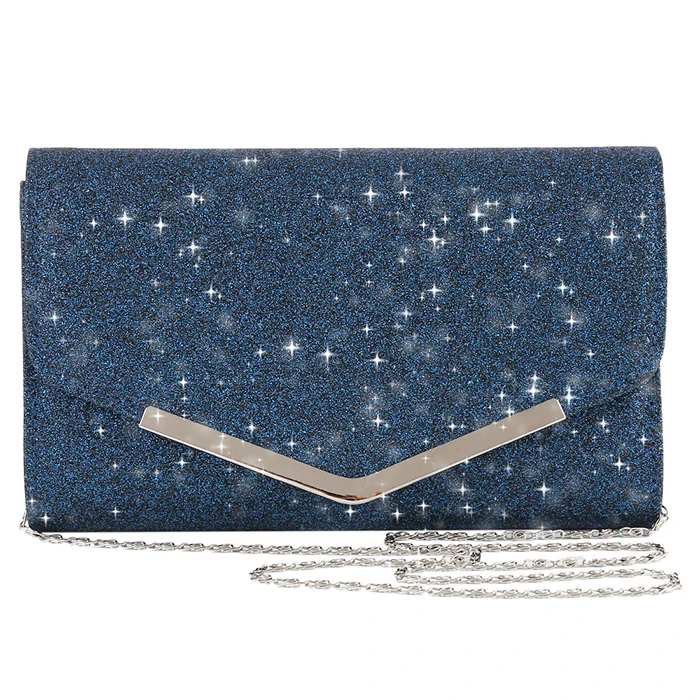 

Ladies Girls Glitter Sparkly Shoulder Evening Clutch Bag Prom Party Wedding