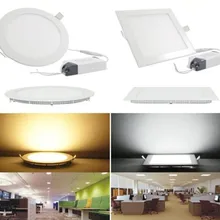 5 шт./лот круглый/площадь ультратонкий 9 Вт LED Панель 150 мм Панель легкий алюминиевый корпус AC85-265V