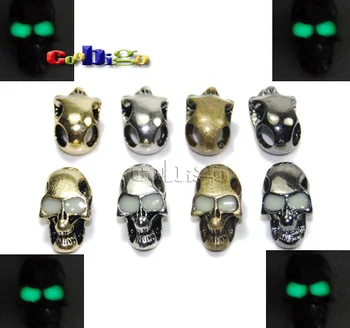 

1000pcs Pack Double Hole Metal Skull Beads Glow in Dark for Paracord Knife Lanyards Bracelet Zipper Pull #FLQ054-1L/2L/3L/4L