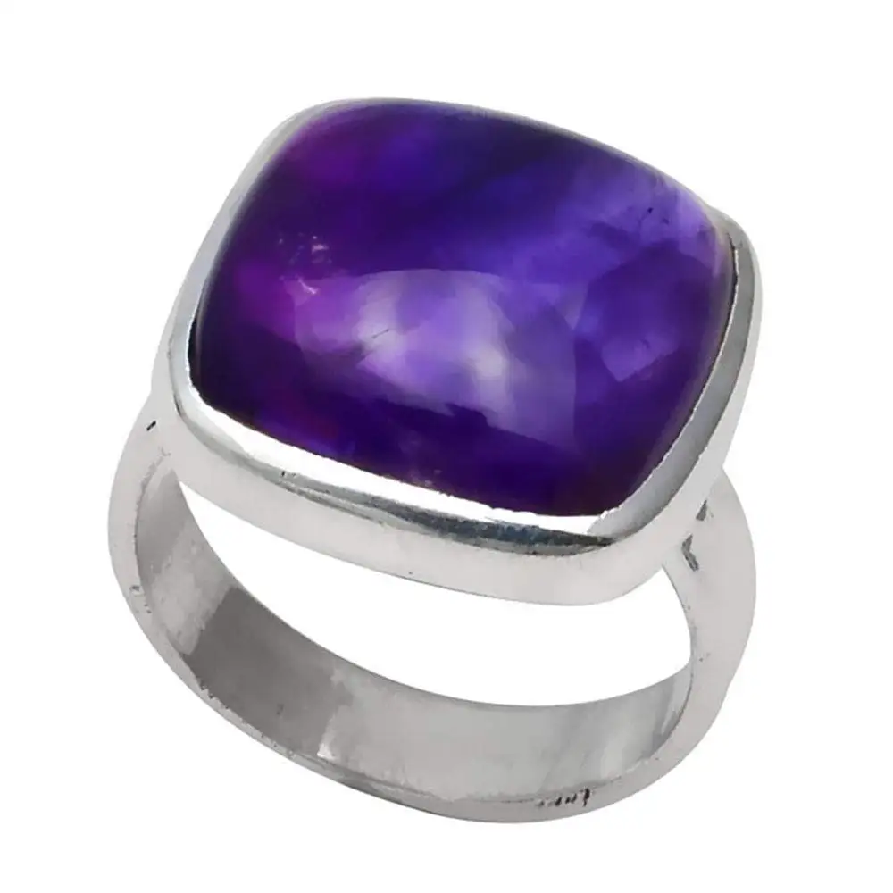 

Genuine Amethyst Ring 925 Sterling Silver,USA Size 6.5, 2SR0090
