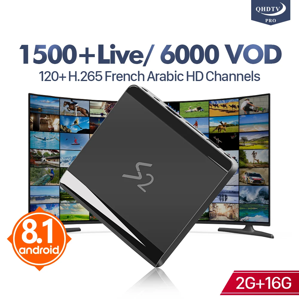 

Arabic France IPTV Leadcool S2 IPTV Box Android 8.1 RK3229 Support 4K H.265 Decoder 2+16G Morocco Qatar QHDTV Pro IP TV Receiver