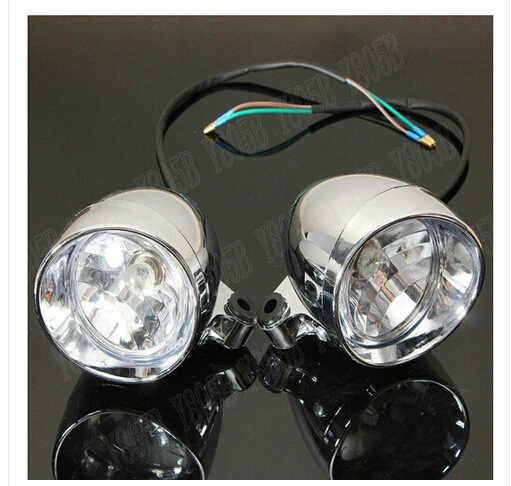 Хромированные фары противотуманные для Yamaha VStar 400 650 1100 1300 250 Virago Xv 535 750 Road Star Custom