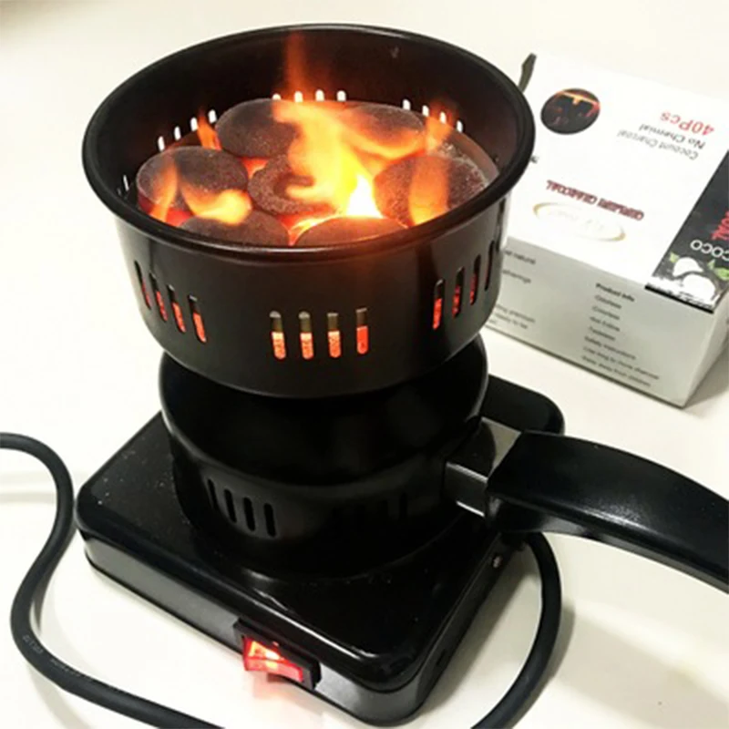 EU US plug 220 V 600 w черный уголь для кальяна горелки нагреватель нагревательная