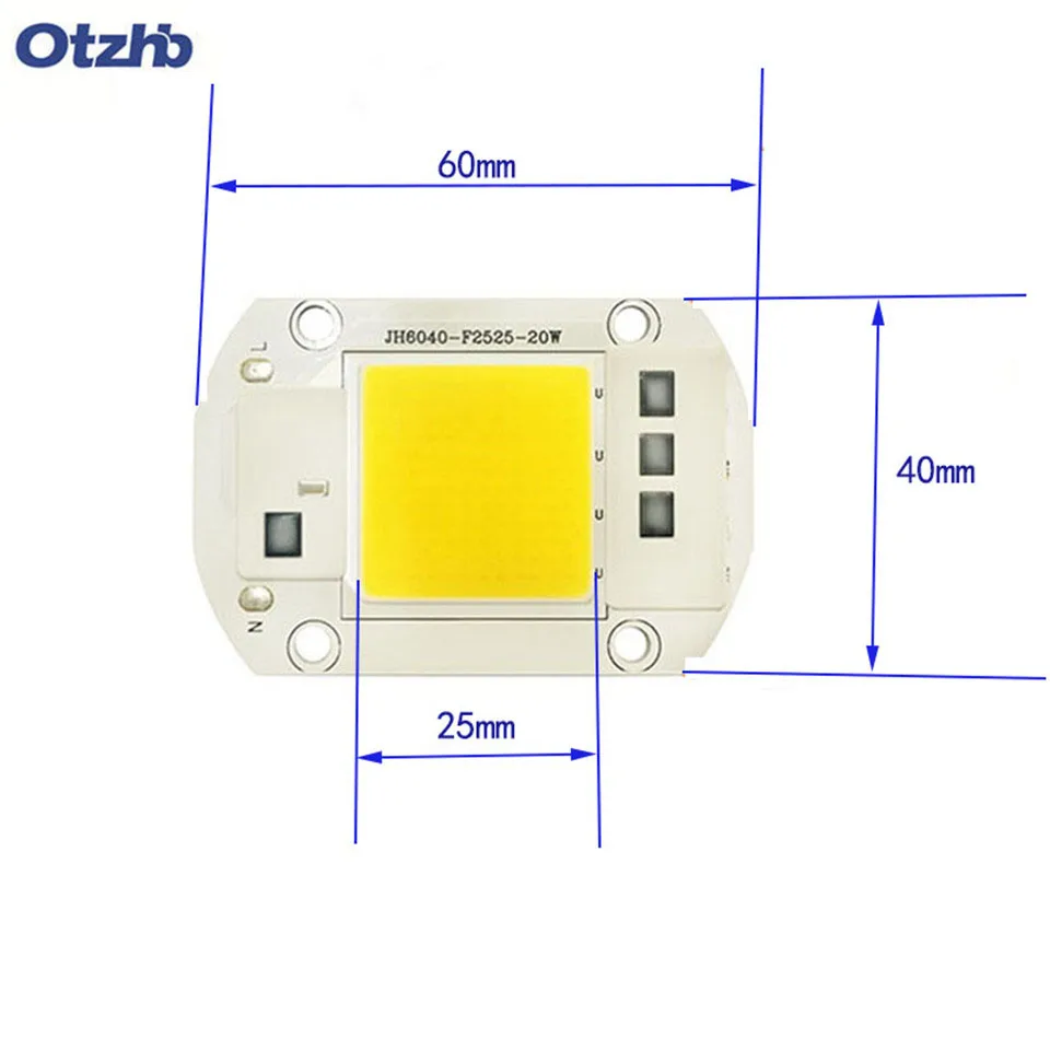 Otzhb светодиодный inteligente de alta potencia 20 Вт 30 Вт 50 Вт 110 В 220 В Banco calido espectro completo DIY para luz de inundacion C