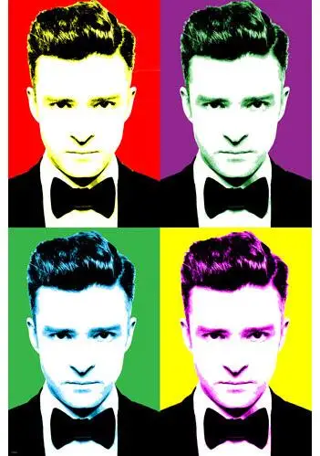Singer JUSTIN TIMBERLAKE Celebrity POP ART SILK POSTER Decorative painting 24x36inch | Дом и сад
