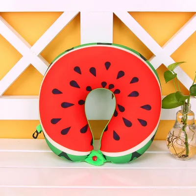 

3D Fruit Pattern Pillows U Shaped Neck Pillow Cushion 3D Fruit Pattern Car Neck Protection Pillows travel pillow neck