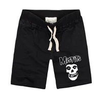 The MISFITS Shorts High Quality Summer Fashion Skull Printed Men’s Casual Fitness Shorts Cotton Knit Short Pants Plus Size S-2XL