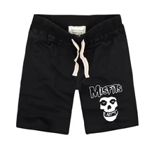 The MISFITS Shorts High Quality Summer Fashion Skull Printed Men's Casual Fitness Shorts Cotton Knit Short Pants Plus Size S-2XL