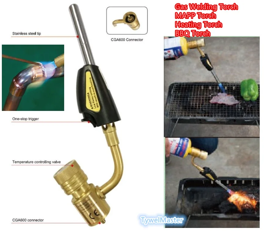 Mapp Gas Brazing Torch Self Ignition Trigger Catridge Propane Welding
