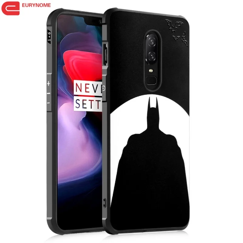 3D рельефный черный чехол для Oneplus 6 милый atman Cat мягкий Tpu чехол для Oneplus 6 One plus 6 Чехол Funda