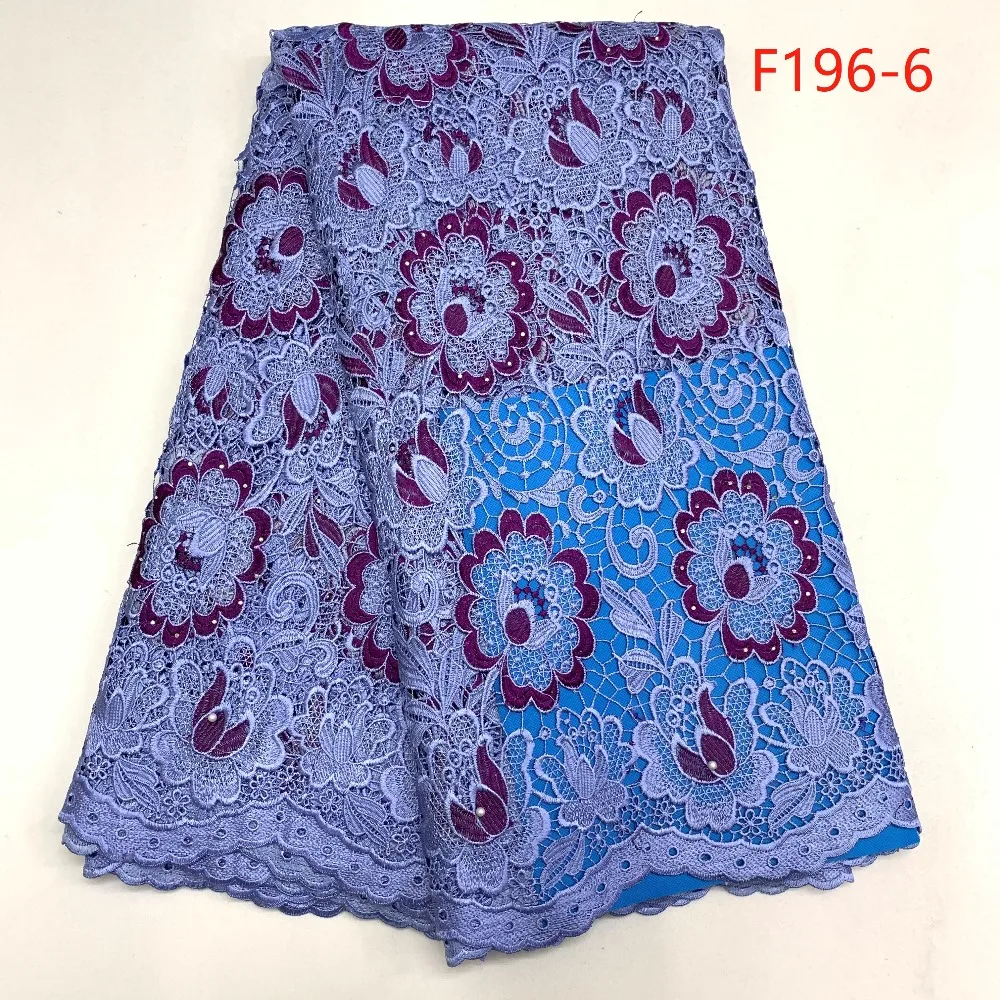 

Latest African Guipure Cord Lace 2019 High Quality Embroidery Stones Water Soluble Nigeria Lace Fabric For Wedding