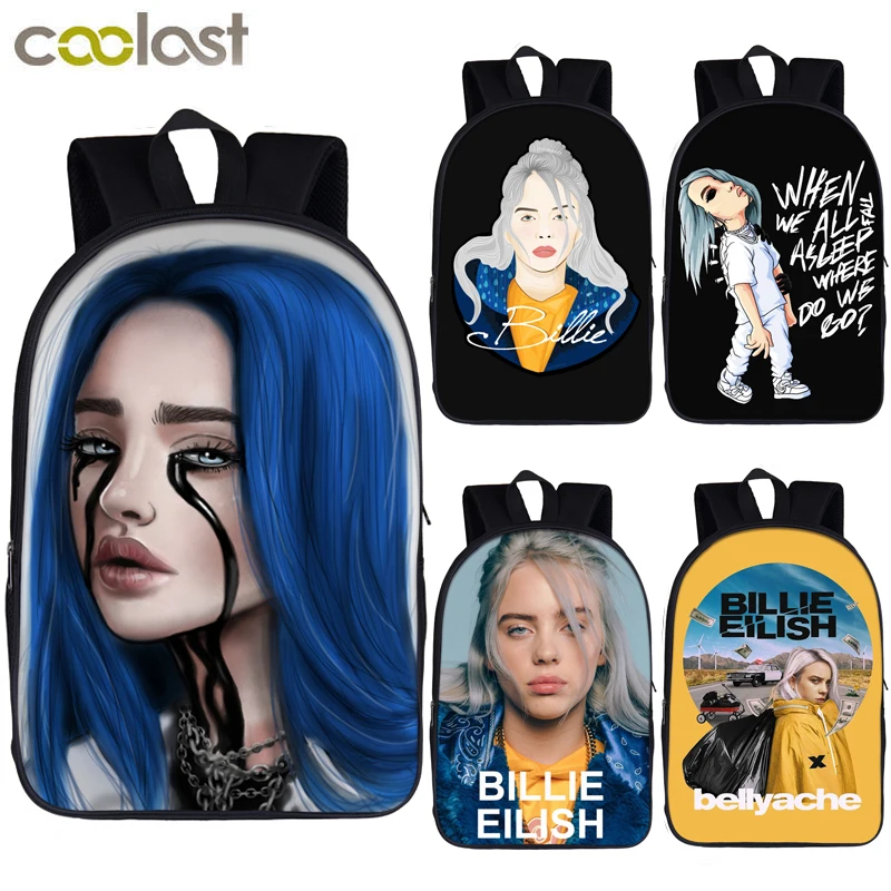 Pаспродажа Billie Eilish рюкзак для подростков мальчиков и девочек, детские школьные сумки в стиле хип хоп, Женская Повседневная сумка, школьный рюкзак для с...