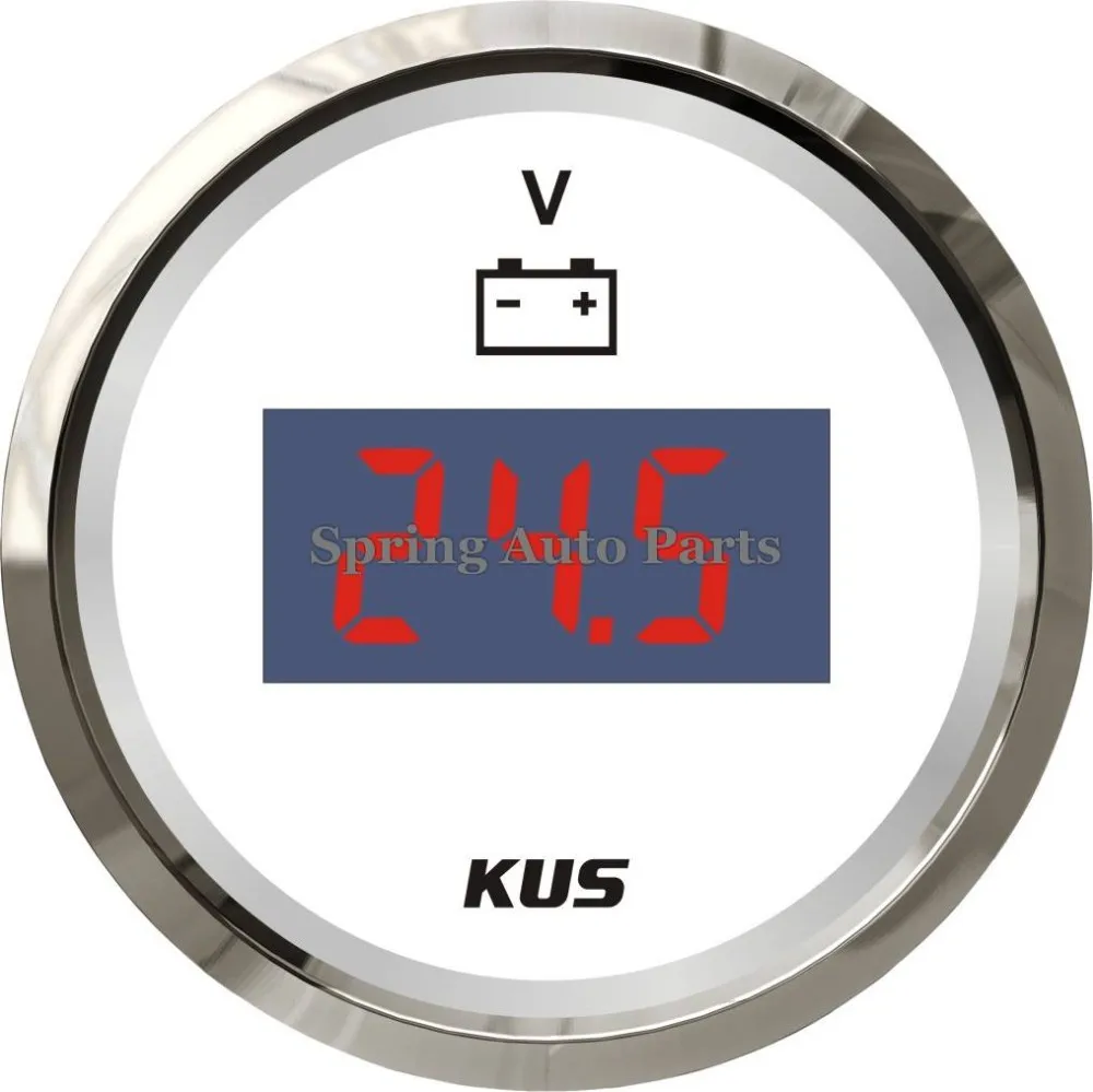 KUS " 52 мм Цифровой вольтметр измеритель величины напряжения 12 V 24 V KY23100 с подсветкой