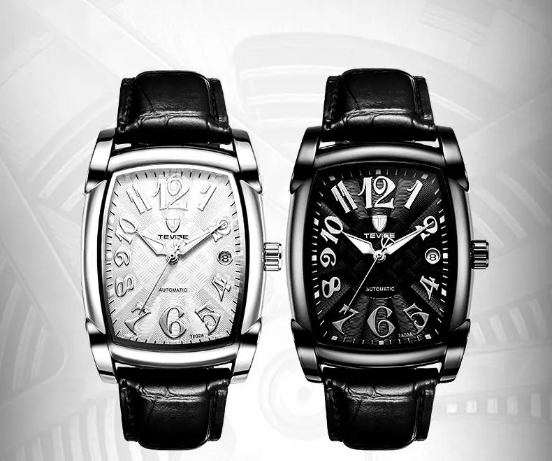 TEVISE Men'S Watch Vintage Automatic Watches Business Leather Brand Hong Kong Watches Date Waterproof Mechanical Wristwatches (4)