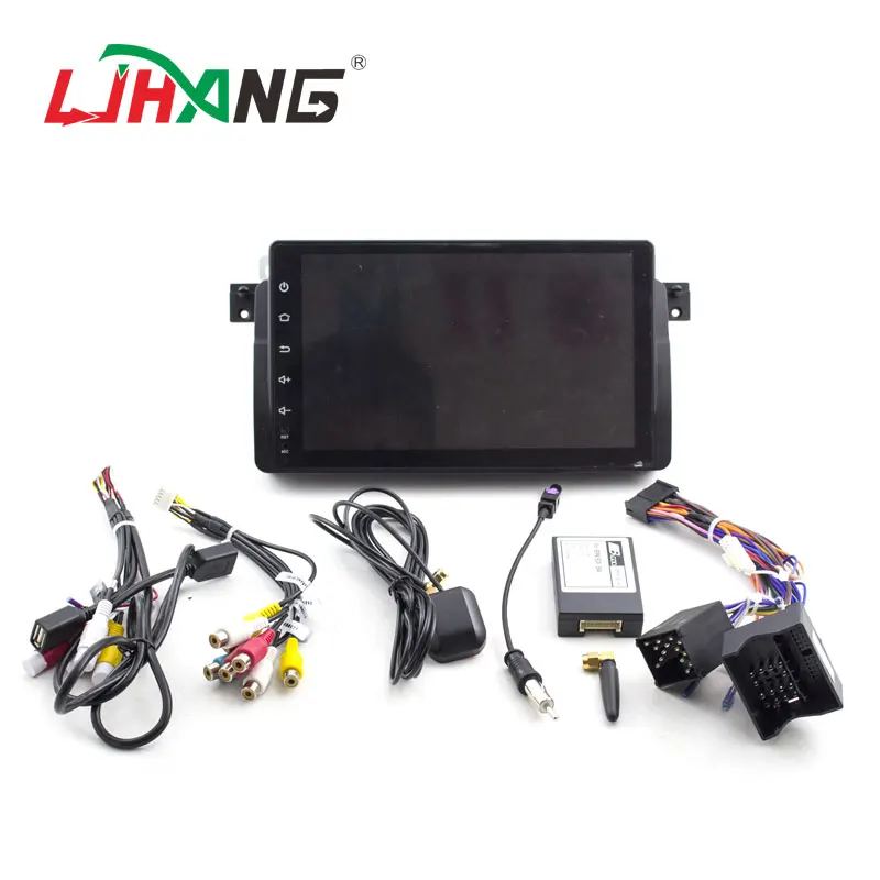 LJHANG 9 дюймов Android 6 0 Автомобильный Радио плеер для BMW E46 M3 mg ZT Rover gps навигация