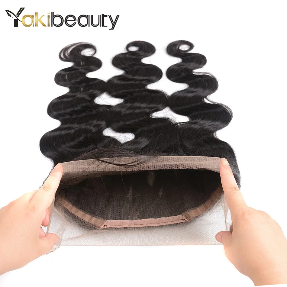 360 Lace Frontal Closure With Baby Hair 10-24 Brazilian Straight Hair Pre Plucked Remy Human Hair 360 frontal Natural Hairline (1)