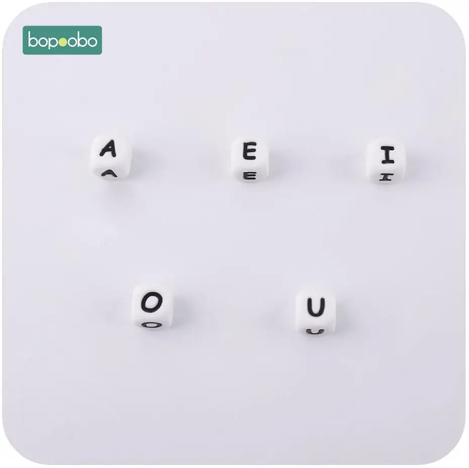 Bopoobo, 20 шт., 12 мм, Детские Силиконовые бусинки с буквенными буквами, молярные зубы, подарок для детского душа, аксессуары для кормления, не содержит бисфенол, силиконовый Прорезыватель - Цвет: MIX