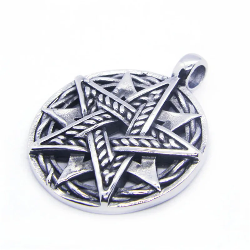 

Rany&Roy Newest Pentagram Pendant 316L Stainless Steel Jewelry Biker Hiphop Style Fashion Pendant