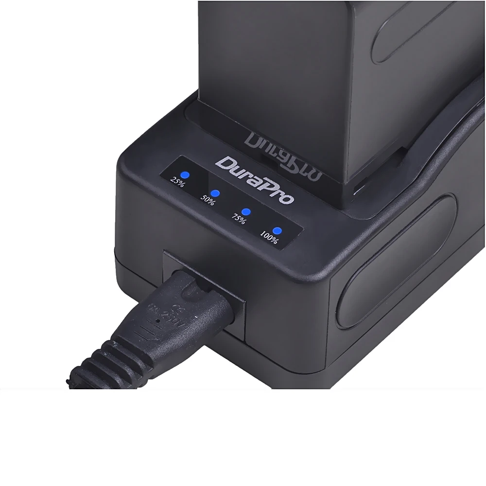 DuraPro 1x7200mAH NP F960 F970 батареи камеры + LED ультра быстрое зарядное устройство для Sony DCR
