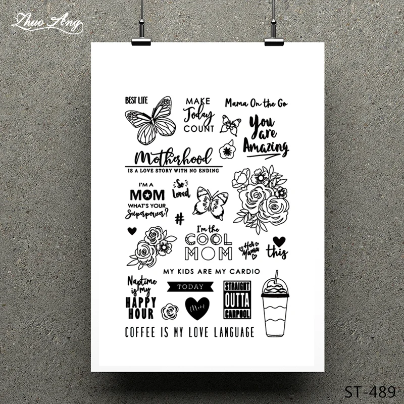 

ZhuoAng Love without ending Clear Stamp for Scrapbooking Rubber Stamp Seal Paper Craft Clear Stamps Card Making