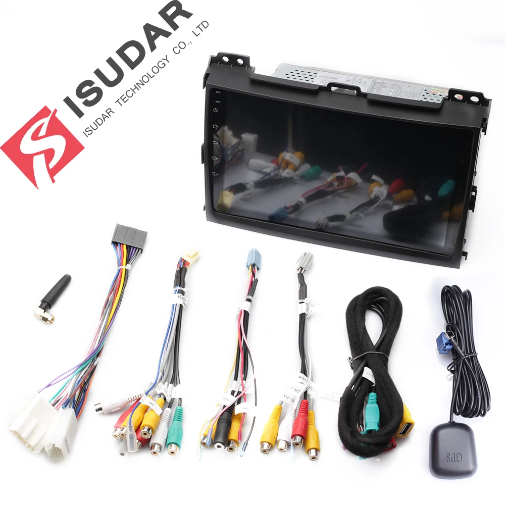 Best Isudar 2 Din Car Multimedia Player Android 9 For Toyota/Prado 120 2004-2009 Auto Radio GPS Navigation FM Camera USB DVR DSP OBD 5