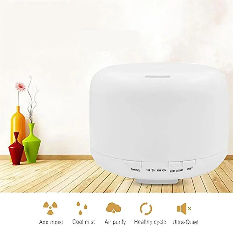 Online Alloet 500 1000ML Luftbefeuchter Ultraschall luftbefeuchter Timer Ätherisches Öl Diffusor Aromatherapie Aroma Air Diffusor für Home