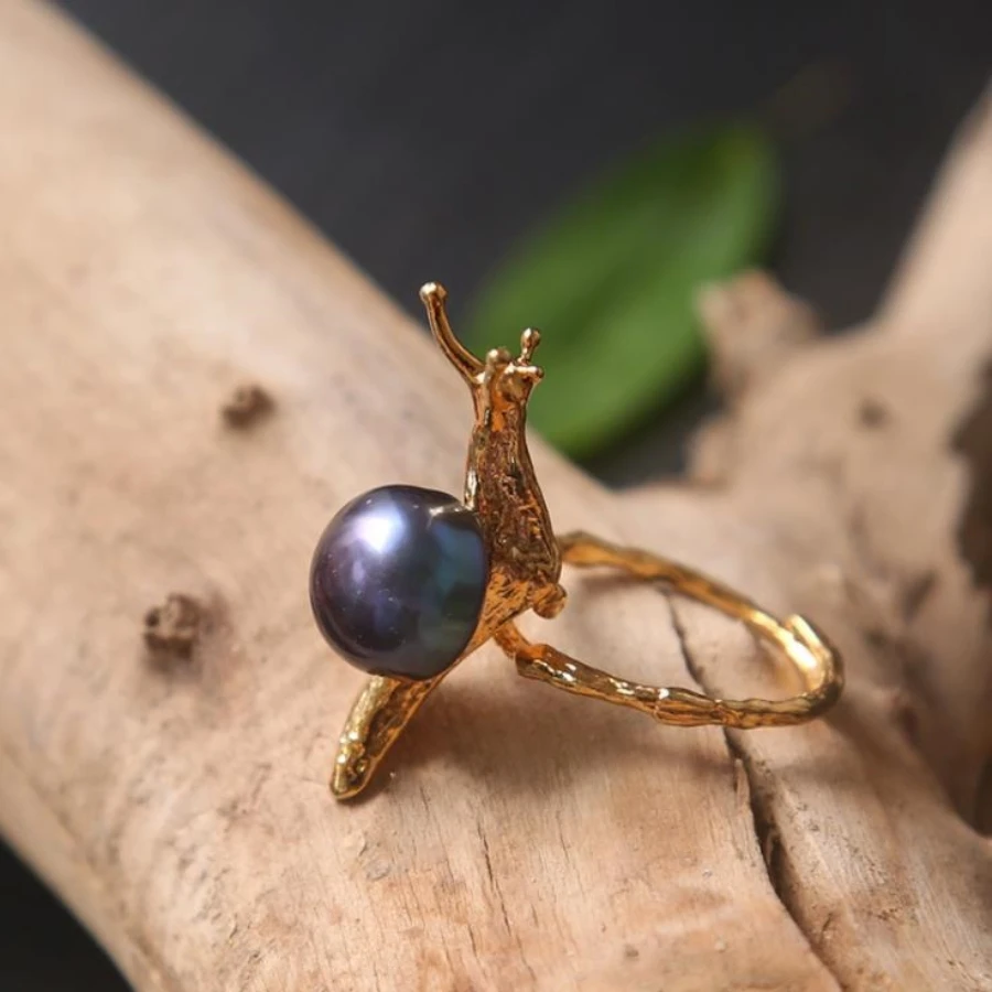 

2019 Women Pearls Rings Fine Jewelry 925 Silver Ring 14K Gold Wedding Engagement Rings Fashion Cock Ring Sets Open Size