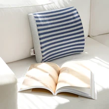Car Seat Lumbar Support Striped Cushion Memory Foam Auto Accessories Chair Back Pillow Cushion For Home Office 34x32x10cm