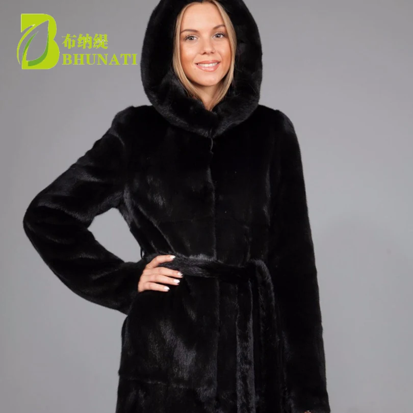 Oversized Winter Warm hooded Large size Long Solid color Faux Fur Coat 2019 New Casual Long sleeve Women Fur Jacket Outwear