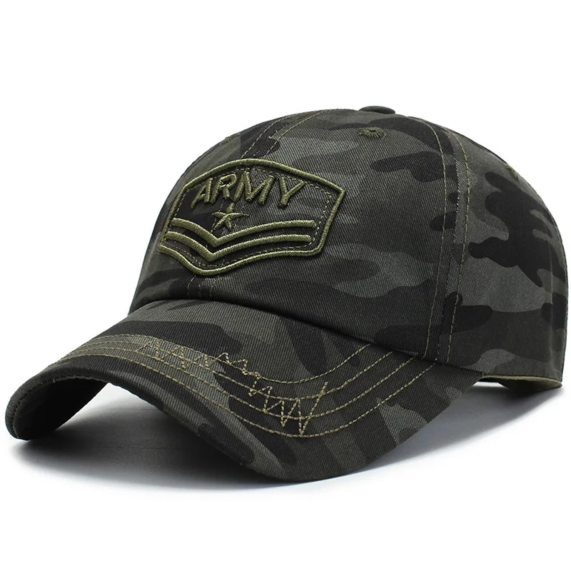 Мужская тактическая бейсбольная кепка с вышитым логотипом, регулируемая камуфляжная кепка в стиле джунглей, армейский козырек спецназа