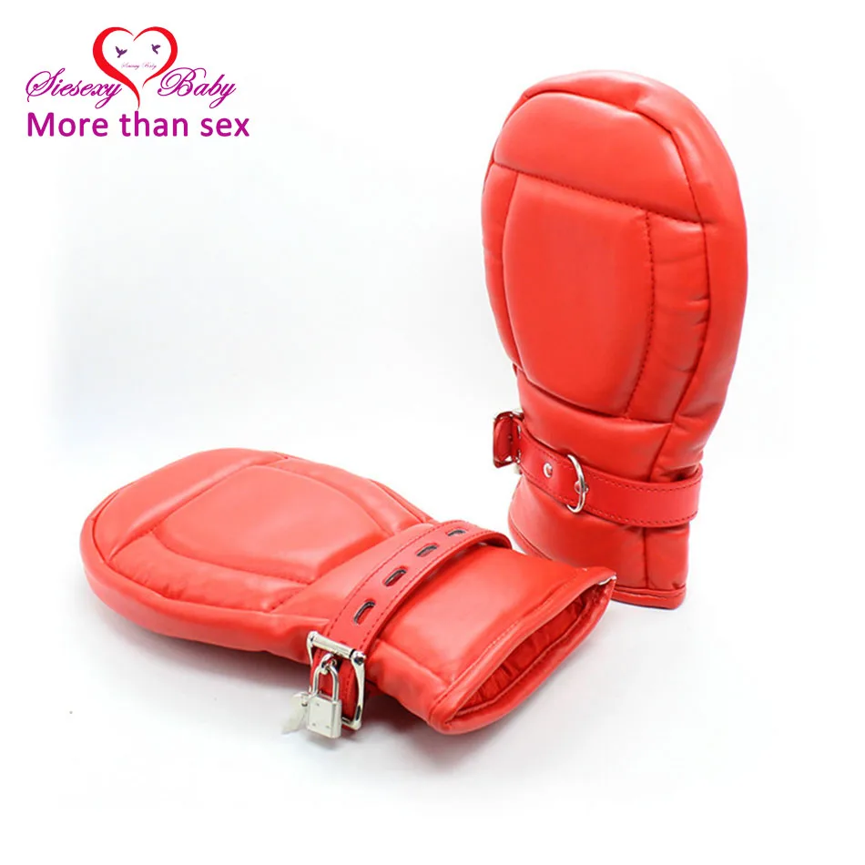 SJB374 sex gloves with lock Sex Couple Games BDSM Hands Bondage ...